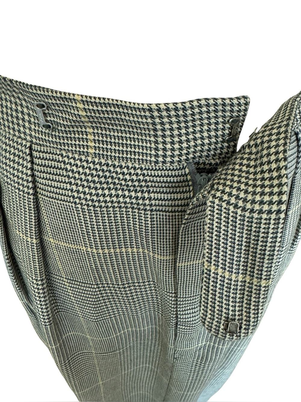 Vintage 70s 80s Ralph Lauren Glen Plaid Midi Skirt Classic Preppy sz Small - Picture 13 of 16